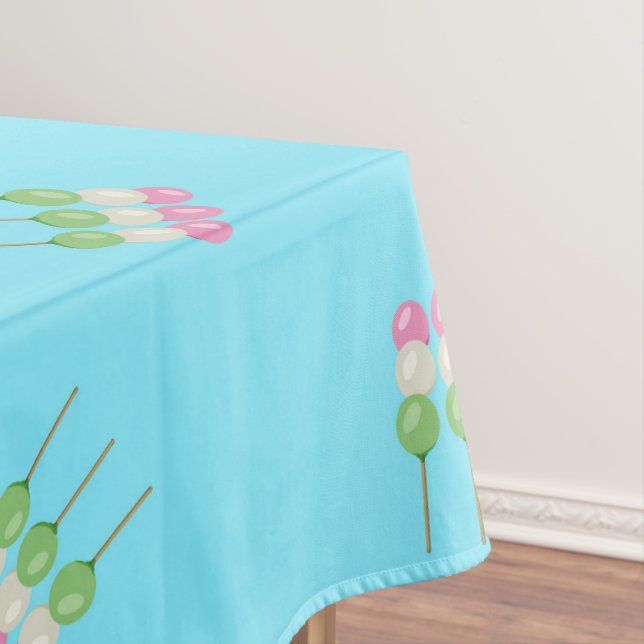 Anime Blue Pastel Dango Tablecloth Tischdecke (Beispiel)
