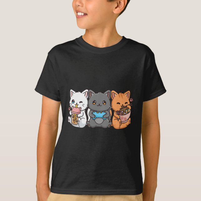 Anime Bo Tea Bubble Tee Gaming Gamer Ramen Cat (Vorderseite)