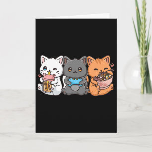 Anime Bo Tea Bubble Tee Gaming Gamer Ramen Cat Karte