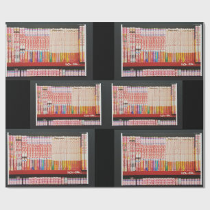 Anime Books Wrapping Paper Geschenkpapier