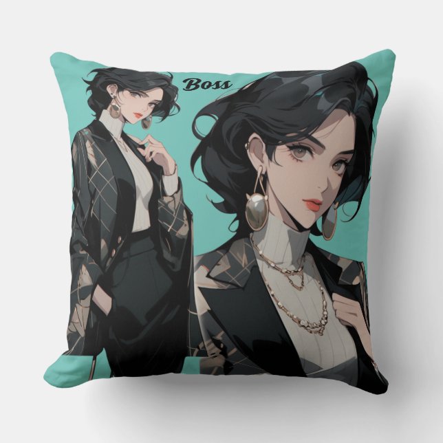 Anime Boss Kissen (Vorderseite)