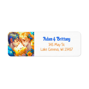 Anime Boy and Girl Floral Couple Themed