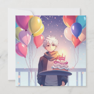 Anime Boy Geburtstagkarte
