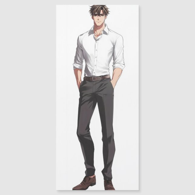 Anime Boy Handsome Ikemen Magnetkarte (Vorderseite)
