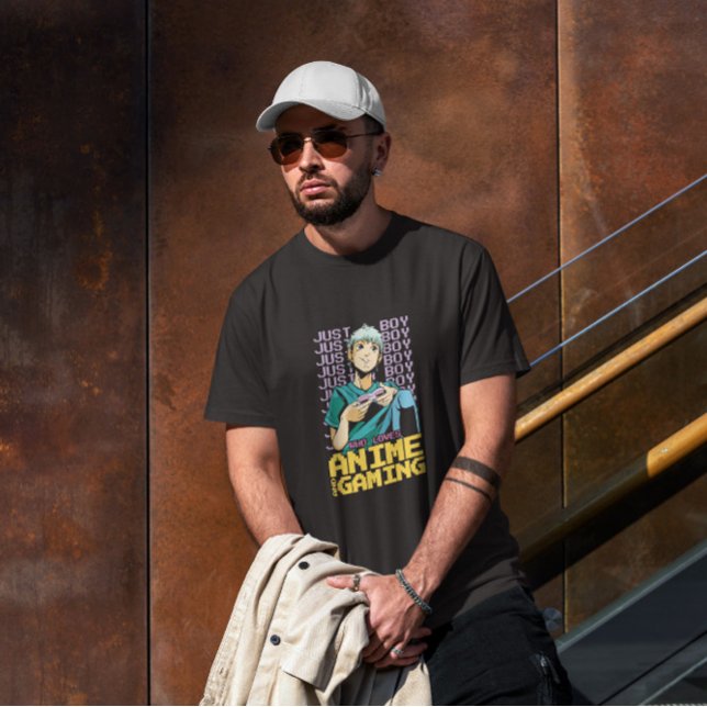 Anime Boy Play-Videospiele T-Shirt (Von Creator hochgeladen)
