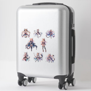 Anime Cat-Eared Girls - Character Portrait Sticker