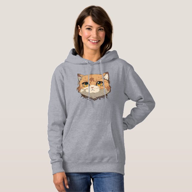 Anime Cat Face Hoodie (Vorne ganz)
