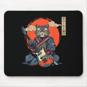 Anime Cat Japanisch Samurai Tattoo Kawaii Ninja Gu Mousepad