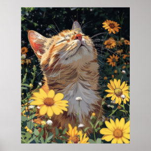 Anime Cat Poster - Niedliche Katzen-Illustration i