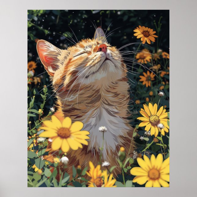 Anime Cat Poster - Niedliche Katzen-Illustration i (Vorne)