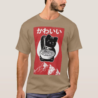 Anime Cat Ramen Kawaii Neko Noodles Vintag Kawaii T-Shirt