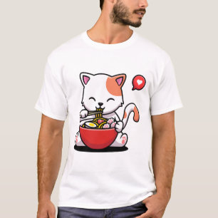 Anime Cat Ramen Kawaii Neko Otaku Japanische Noodl T-Shirt