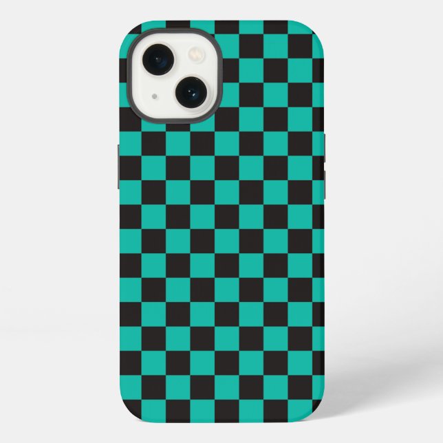 Anime Checked Phone Case iPhone Hülle (Rückseite)