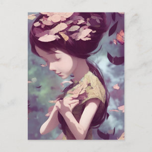 Anime Child AI generiert Postkarte