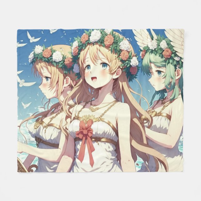 Anime Chor Fleecedecke (Vorderseite (Horizontal))