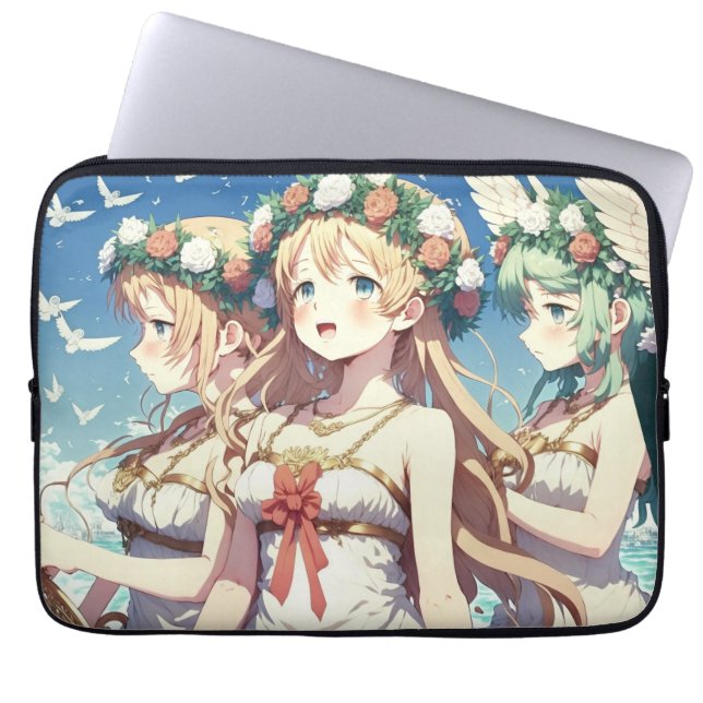 Anime Chor Laptopschutzhülle (Vorderseite)