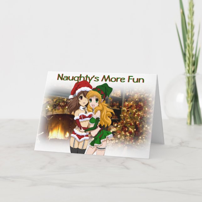 Anime Christmas Card Feiertagskarte (Vorderseite)