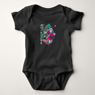 Anime Christmas Sweater - Happy Girl mit Weihnacht Baby Strampler