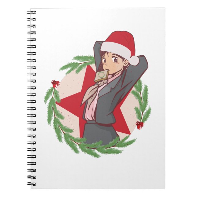 Anime Christmas Sweater - Niedliche Girl-Weihnacht Notizblock (Vorderseite)