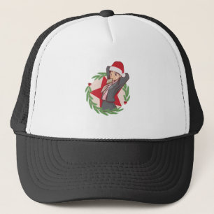 Anime Christmas Sweater - Niedliche Girl-Weihnacht Truckerkappe