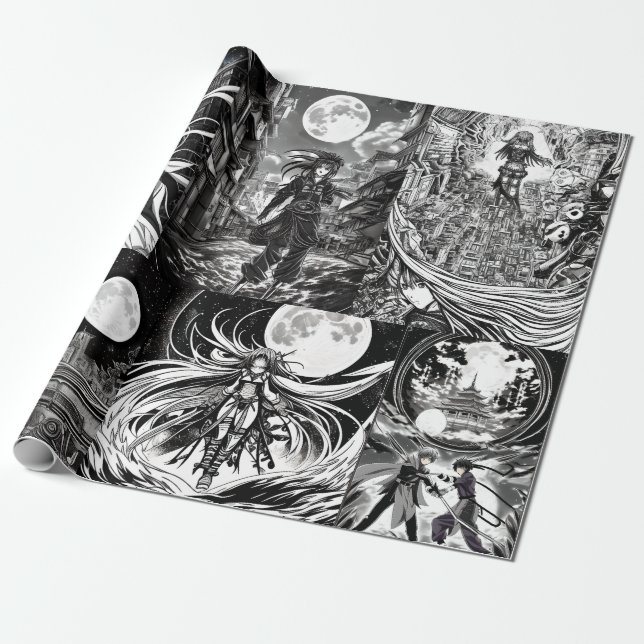 Anime Coloring Book Geschenkpapier (Ungerollt)