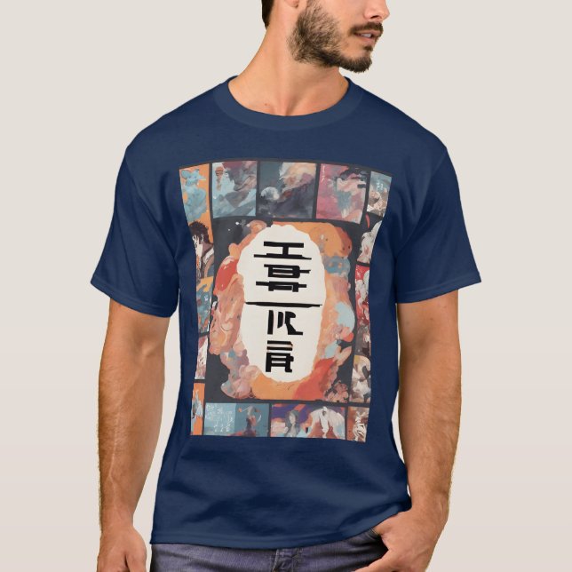 Anime-Comic-Mädchen T-Shirt (Vorderseite)