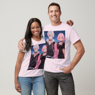 Anime Couple Liebe T - Shirt - Niedliche Jungs- un