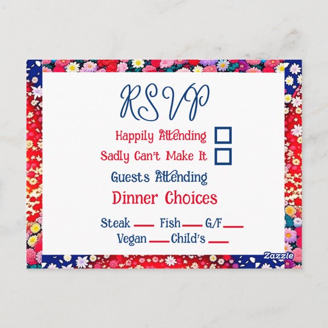 Anime Couple Unique Wedding RSVP Postkarte (Rückseite)