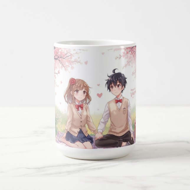 Anime Couple Valentine's Day Mug Kaffeetasse (Mittel)