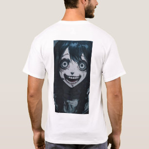 Anime Crazy Girl Psycho Face T - Shirt