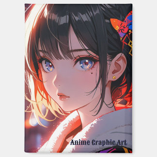 anime cute girl design magnet