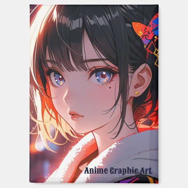 anime cute girl design magnet (Vorderseite)