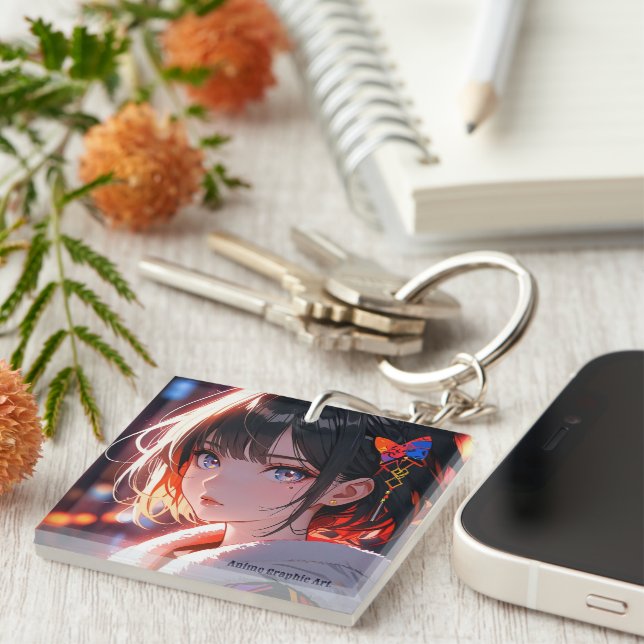anime cute girl design schlüsselanhänger (Vorderseite rechts)