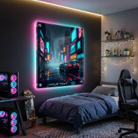 Anime Cyberpunk-Stadtlandschaft | Futuristischer N
