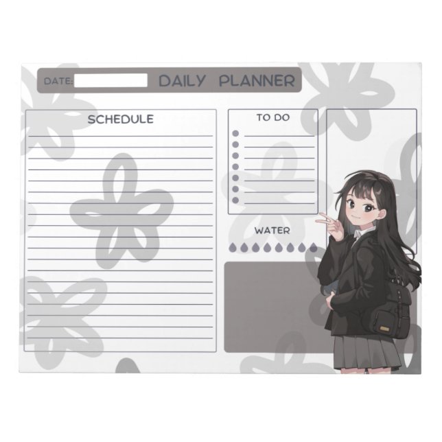 Anime Daily Planner Notizblock (Vorderseite)