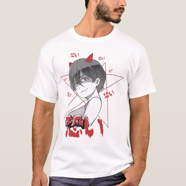 Anime Demon Girl T - Shirt (Vorderseite)