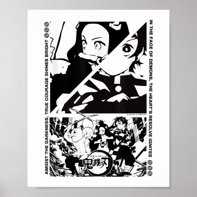 Anime Demon Slayer-Zeichen Dynamische Szene _1 Poster (Vorne)