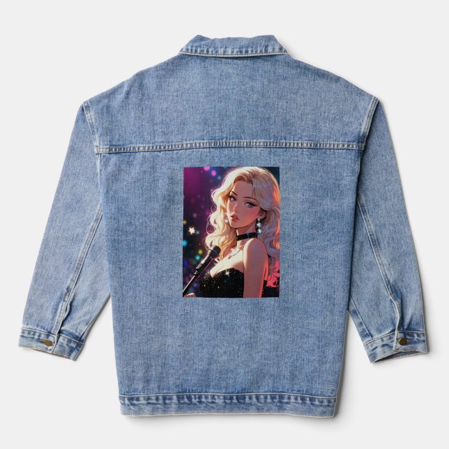 Anime Denim Jacket Jeansjacke (Rückseite)