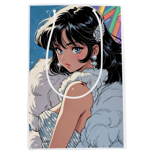 Anime-Diva Mittlere Geschenktüte (Vorderseite)
