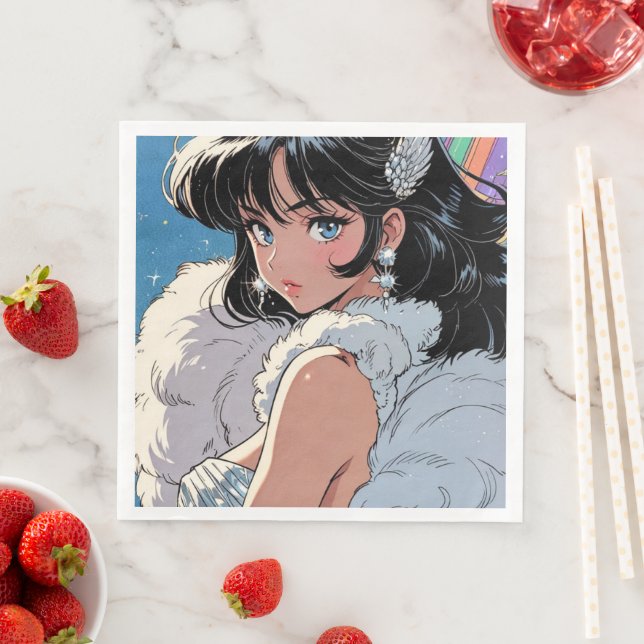 Anime-Diva Serviette (Beispiel)
