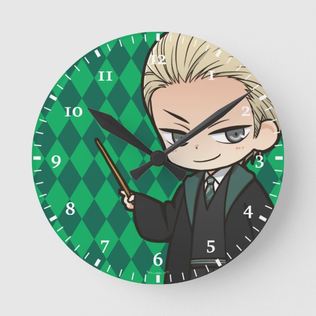 Anime Draco Malfoy Runde Wanduhr (Vorderseite)