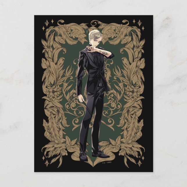 Anime Draco Malfoy Verziert Frame Postkarte (Vorderseite)