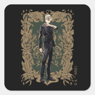 Anime Draco Malfoy Verziert Frame Quadratischer Aufkleber