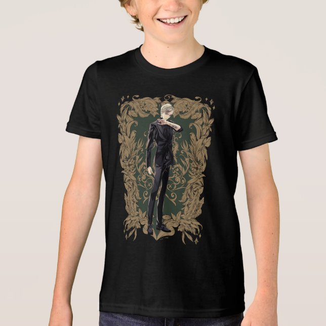 Anime Draco Malfoy Verziert Frame Tri-Blend Shirt (Vorderseite)