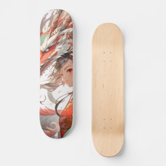 Anime Dragon/Girl Skate Deck Skateboard