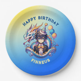 Anime Dragon Personalisiert Boys Geburtstag Pappteller