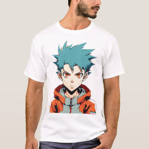 Anime Dreams: Grünhaariger Manga Anime Boy T-Shirt
