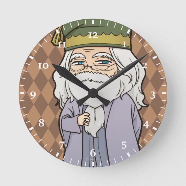 Anime Dumbledore Runde Wanduhr (Vorderseite)