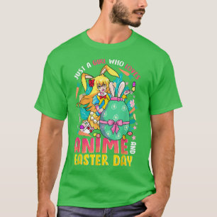 Anime Easter Egg for Teen Girls Anime Oster Bunny T-Shirt
