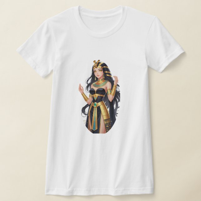 Anime Egyptian Pharaoh Queen – Majestic Royal T-Shirt (Ablage )